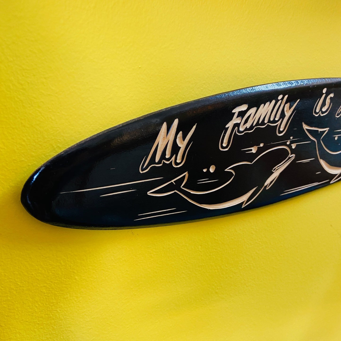 Tavola surf con delfini My Family Is My Life