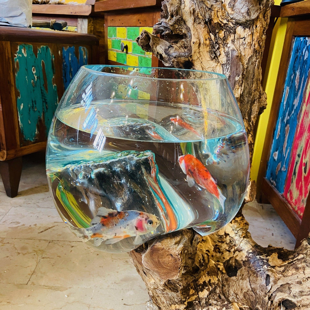 Vaso Etnico Vetro Soffiato Radice di Mangrovia - ETNICBAY