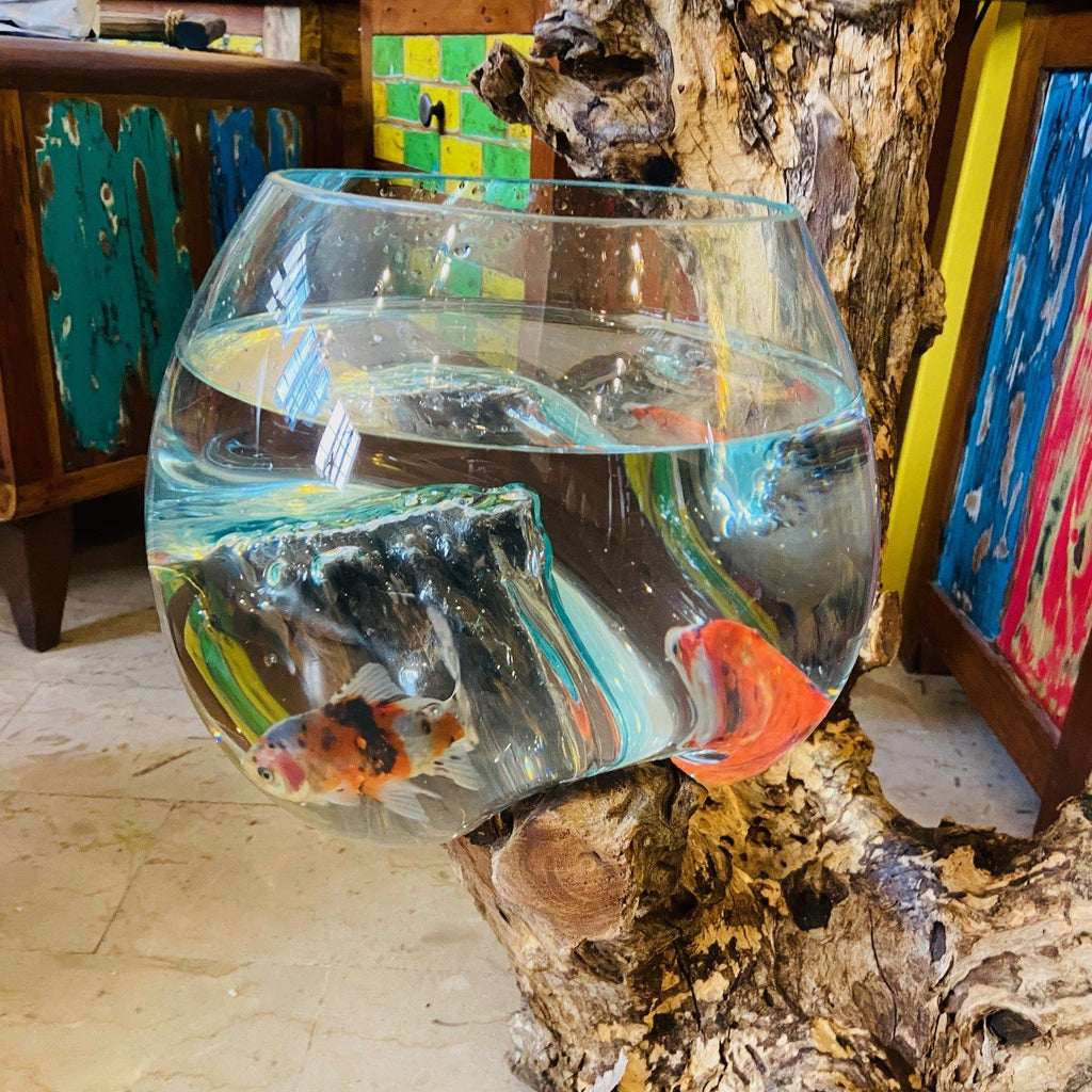 Vaso Etnico Vetro Soffiato Radice di Mangrovia - ETNICBAY