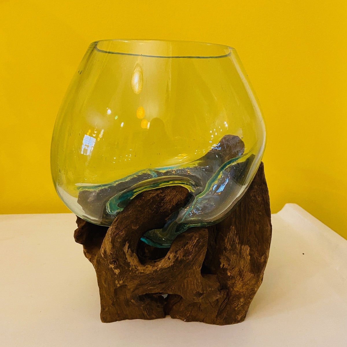 Vaso Etnico Orchidee Vetro Radice di Mangrovia - ETNICBAY