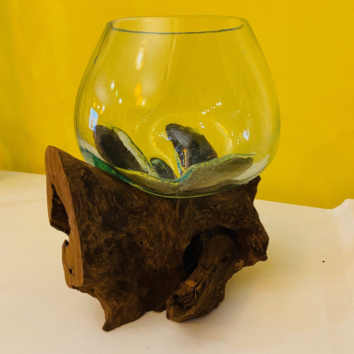 Vaso Etnico Orchidee Vetro Radice di Mangrovia - ETNICBAY