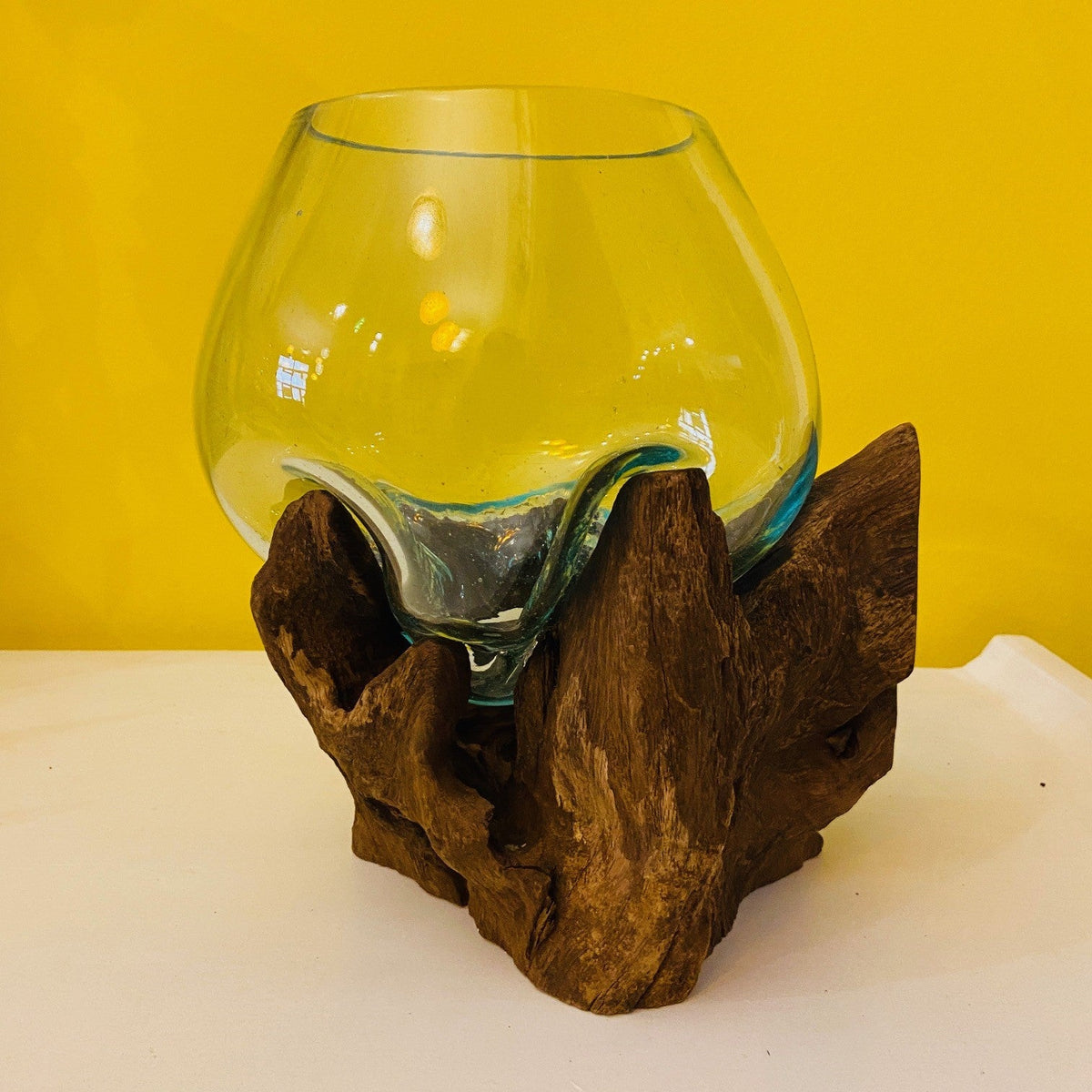 Vaso Etnico Orchidee Vetro Radice di Mangrovia - ETNICBAY