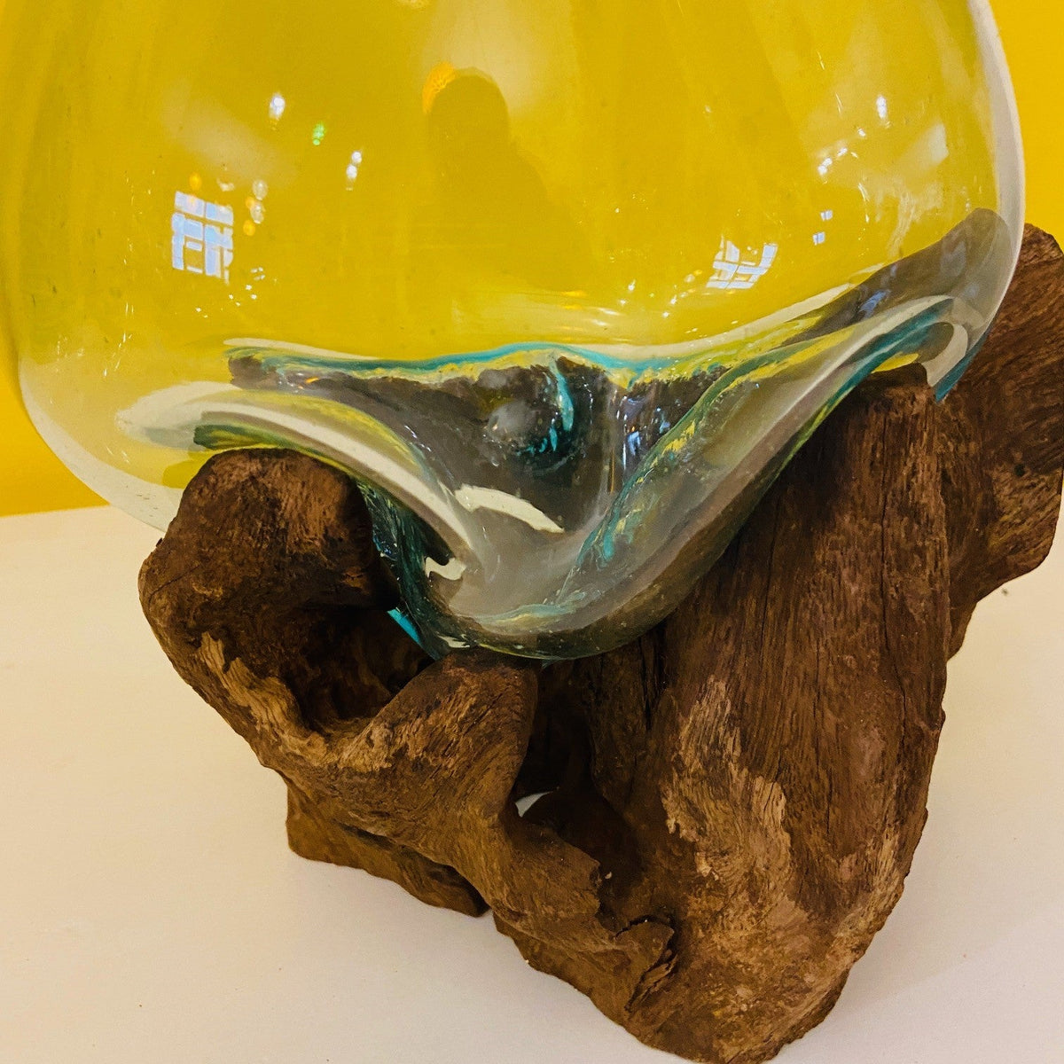 Vaso Etnico Orchidee Vetro Radice di Mangrovia - ETNICBAY