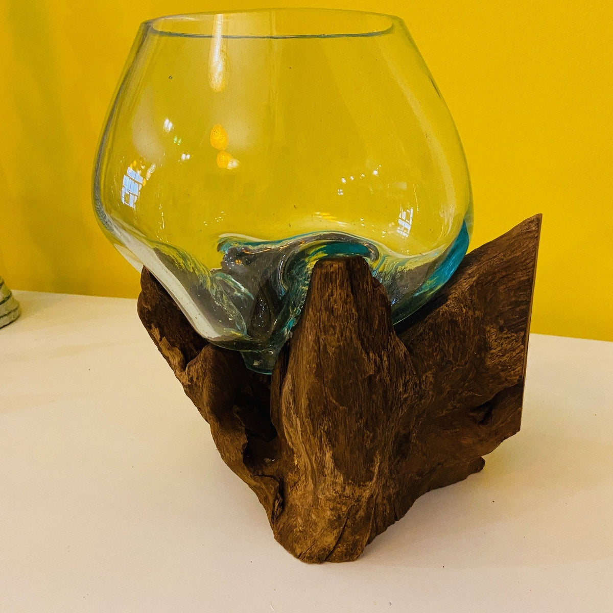 Vaso Etnico Orchidee Vetro Radice di Mangrovia - ETNICBAY