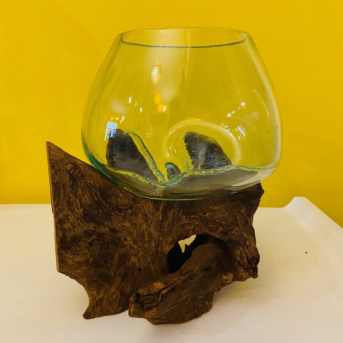 Vaso Etnico Orchidee Vetro Radice di Mangrovia - ETNICBAY