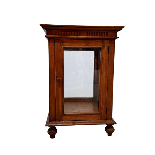 vitrine carrée en bois de teck, art pauvre
