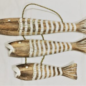 Pesci Set In Legno Deco Parete Stile Marinaro