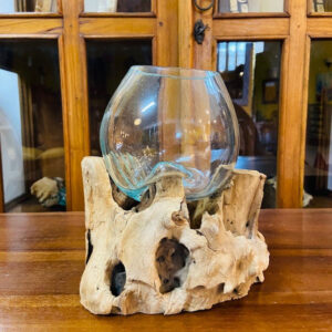 Vaso orchidea vetro radice calice etnico decorativo - ETNICBAY