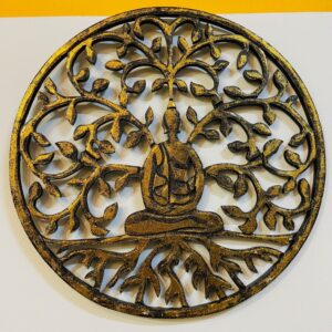 Buddha albero della vita quadro rotondo da parete