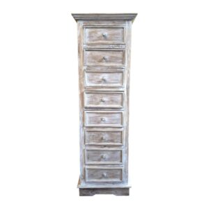 Cassettiera 8 cassetti in legno Teak shabby chic - ETNICBAY