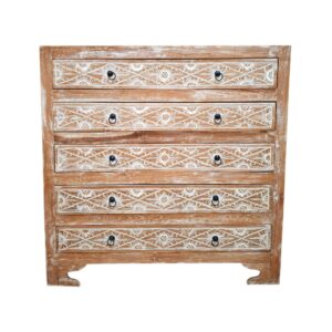 Cassettiera etnica in teak mobile shabby chic porta tv - ETNICBAY