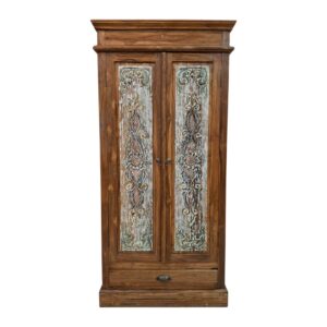 Credenza alta in legno teak mobile etnico