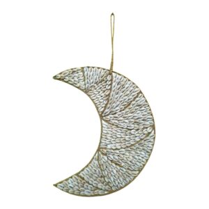 Decorazione da parete etnica luna e conchiglie di mare