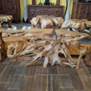 Consolle etnica in radice di legno teak - ETNICBAY