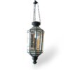 Lampadario etnico in ferro e vetro lanterna vintage - ETNICBAY