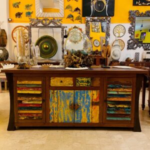 Mobile etnico buffet teak porta tv credenza madia - ETNICBAY