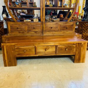 Tavolino Salotto Minimal In Legno Teak Porta Tv - ETNICBAY
