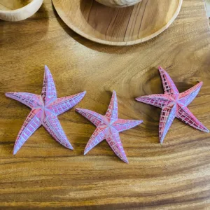 Set stelle marine in legno arredamento etnico