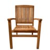 Sedia poltroncina ergonomica in teak massello - ETNICBAY