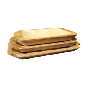 Set vassoi in legno e madre perla svuota tasche