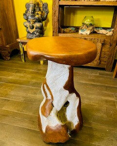 Sgabello etnico radice di teak stile wabi sabi - ETNICBAY