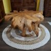 Tavolino etnico da salotto in radice di teak per interno ed esterno - ETNICBAY