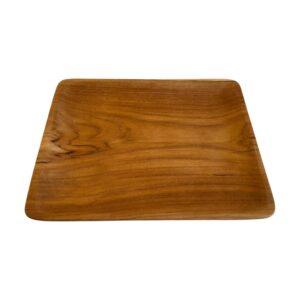 Vassoio artigianale in legno teak naturale