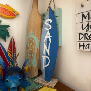 Tavola da surf deco legno arredamento surfista