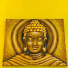 Buddha quadro etnico su tela ricamata aura oro - ETNICBAY