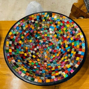 Piatto Centro Tavola Svuota Tasche Mosaico Vetro - ETNICBAY