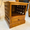 Comodino in legno teak stile etnico mobiletto arte povera - ETNICBAY