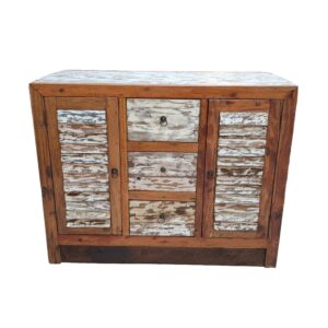 Credenza in legno teak effetto decapato - ETNICBAY