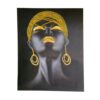 Quadro Etnico Dipinto Olio Su Tela Donna Oro - ETNICBAY